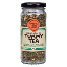 Load image into Gallery viewer, Mindful Foods Tummy Tea herbal blend from Align Your Vibe – a natural remedy for digestive comfort, bloating relief and gut balance.