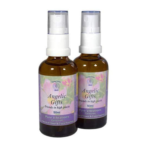 Align Your Vibe Angelic Gifts Spray – high-vibrational aura mist with Celestite and angelic essences for emotional healing and spiritual clarity.