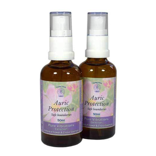Align Your Vibe Auric Protection Spray – energy cleansing and aura protection mist with crystal and flower essences for emotional balance and resilience.