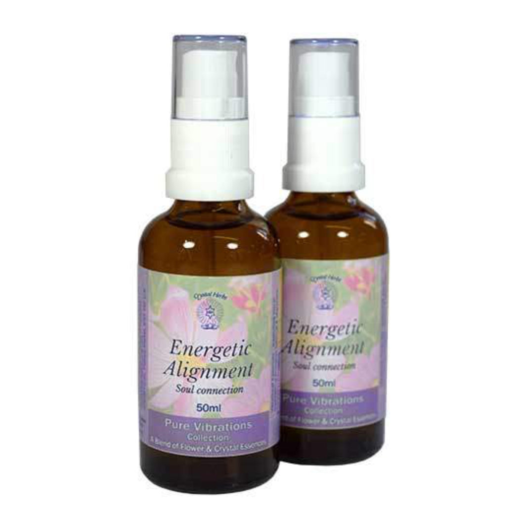 Align Your Vibe Energetic Alignment Spray – aura mist with flower and crystal essences for chakra alignment, spiritual clarity, and energy harmony.